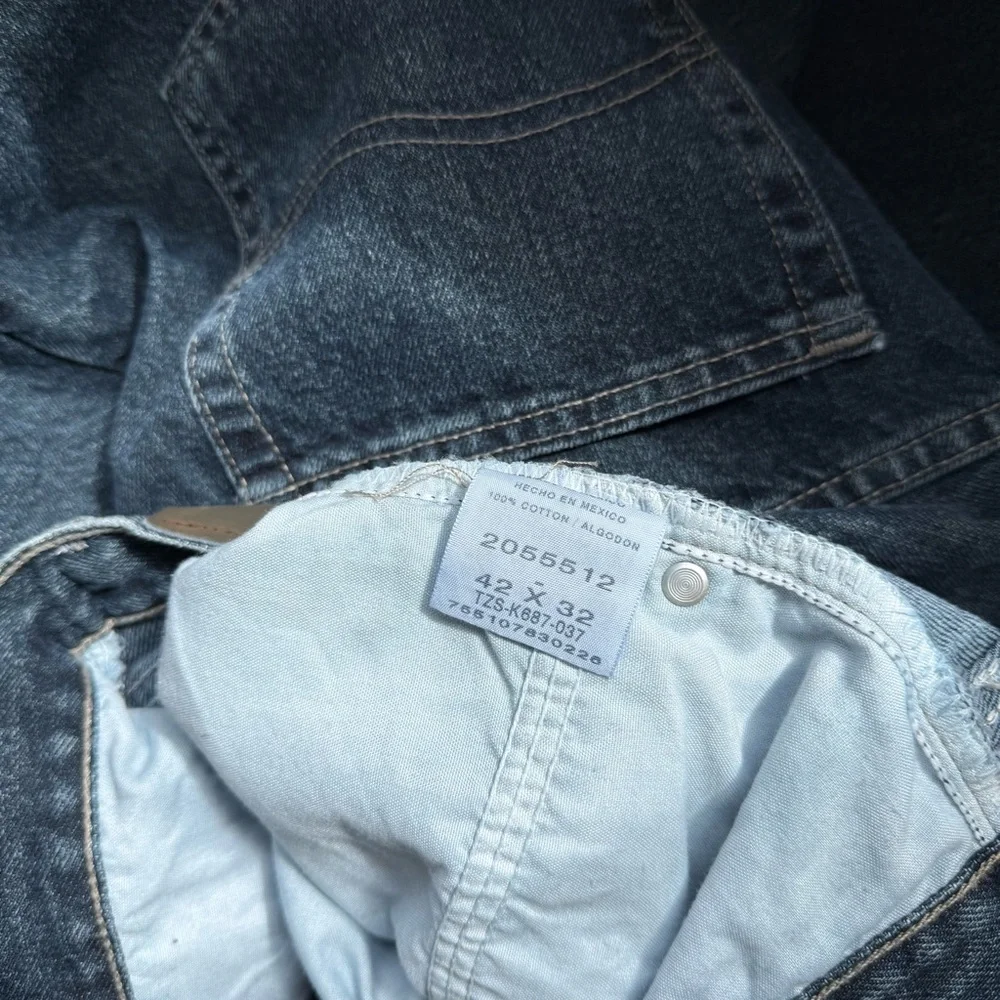Lee Relaxed Fit Dark Wash Denim Jeans Men Size 42X32 Cotton